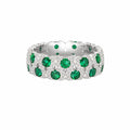 925 Sterling Silver Cubic Zirconia Wide Band Statement Ring