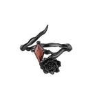 925 Sterling Silver Flower Ring Open Ring Adjustable