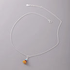 Multicolor Gemstone Necklace 925 Sterling Silver Candy Stack Pendant