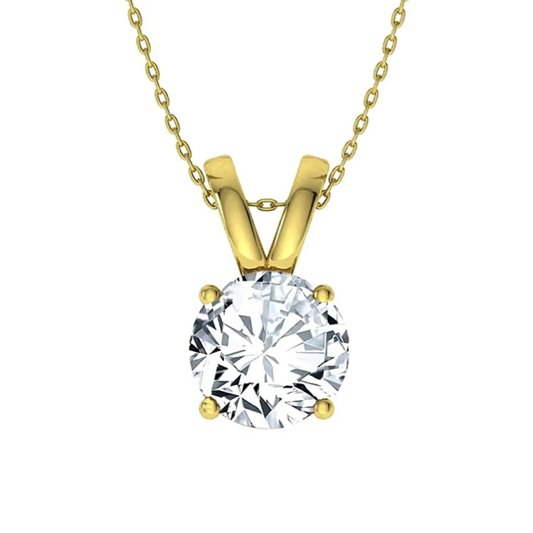 925 Sterling Silver Birthstone Solitaire Pendant Necklace for Women with Cubic Zirconia