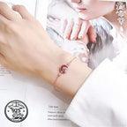 925 Sterling Silver Christmas Bracelet with Santa Medallion