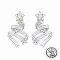 Christmas Tree Earrings 925 Sterling Silver Star Top