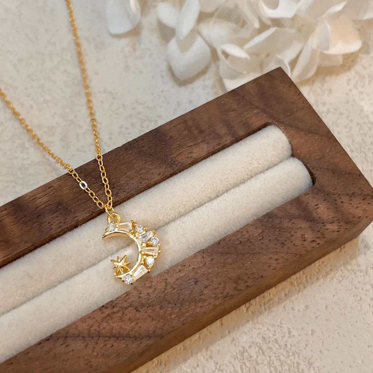 Moon And Star Necklace 925 Sterling Silver Cross Star Crescent Pendant