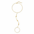 Hand Chain in 925 Sterling Silver with 18K Gold Plating and Three Openwork Goldfish in Motion