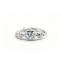 Heart Cut Moissanite Ring 925 Sterling Silver Crown Setting