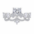 Heart Cut Moissanite Ring 925 Sterling Silver With Crown Setting