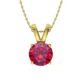 925 Sterling Silver Birthstone Solitaire Pendant Necklace for Women with Cubic Zirconia