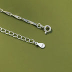 Jasmine Flower Bracelet in 925 Sterling Silver with a Branch Centerpiece and Two Cubic Zirconia Stones