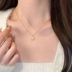 Moon And Star Necklace 925 Sterling Silver Cross Star Crescent Pendant