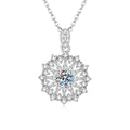Snowflake Necklace with Openwork Star Wheel and Moissanite Center in 925 Sterling Silver