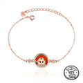 925 Sterling Silver Christmas Bracelet with Santa Medallion