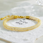 Sterling Silver Mesh Bracelet 925 Adjustable Italian Inspired