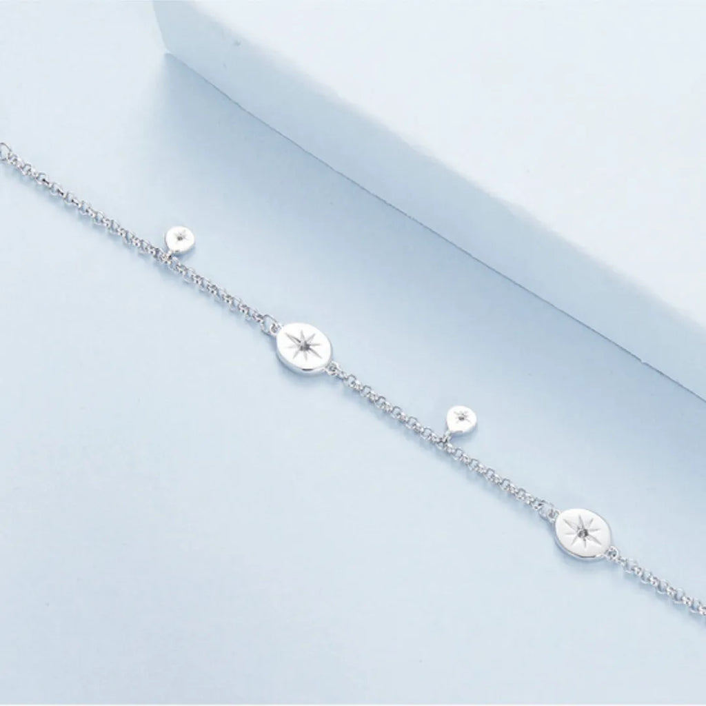 925 sterling silver sun bracelet with sunburst medallions and smaller hanging motifs