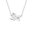 Unicorn Necklace 925 Sterling Silver with Mother of Pearl