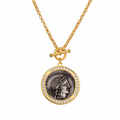 925 Sterling Silver Victoria Coin Pendant Necklace